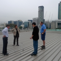 Installing David Haines & Joyce Hinterding's 'Broadcast from the Ionosphere' antenna